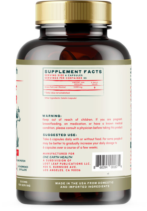 New Zealand Beef Liver Supplement Panel
