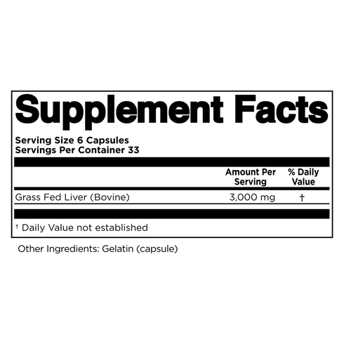 Beef Liver Supplement—100% Grass Fed Liver