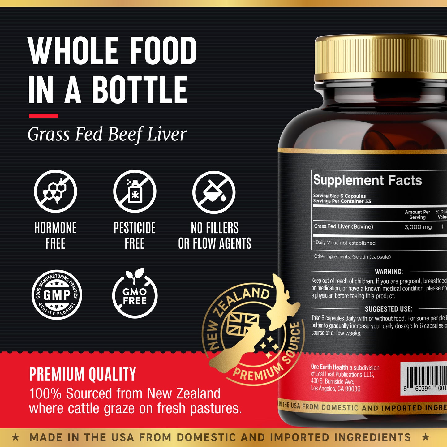 Beef Liver Supplement—100% Grass Fed Liver